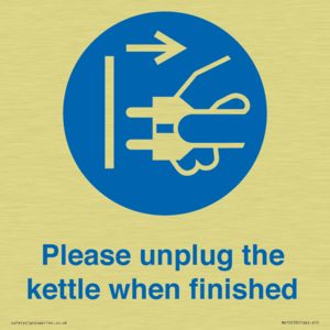 Please unplug the kettle when finished